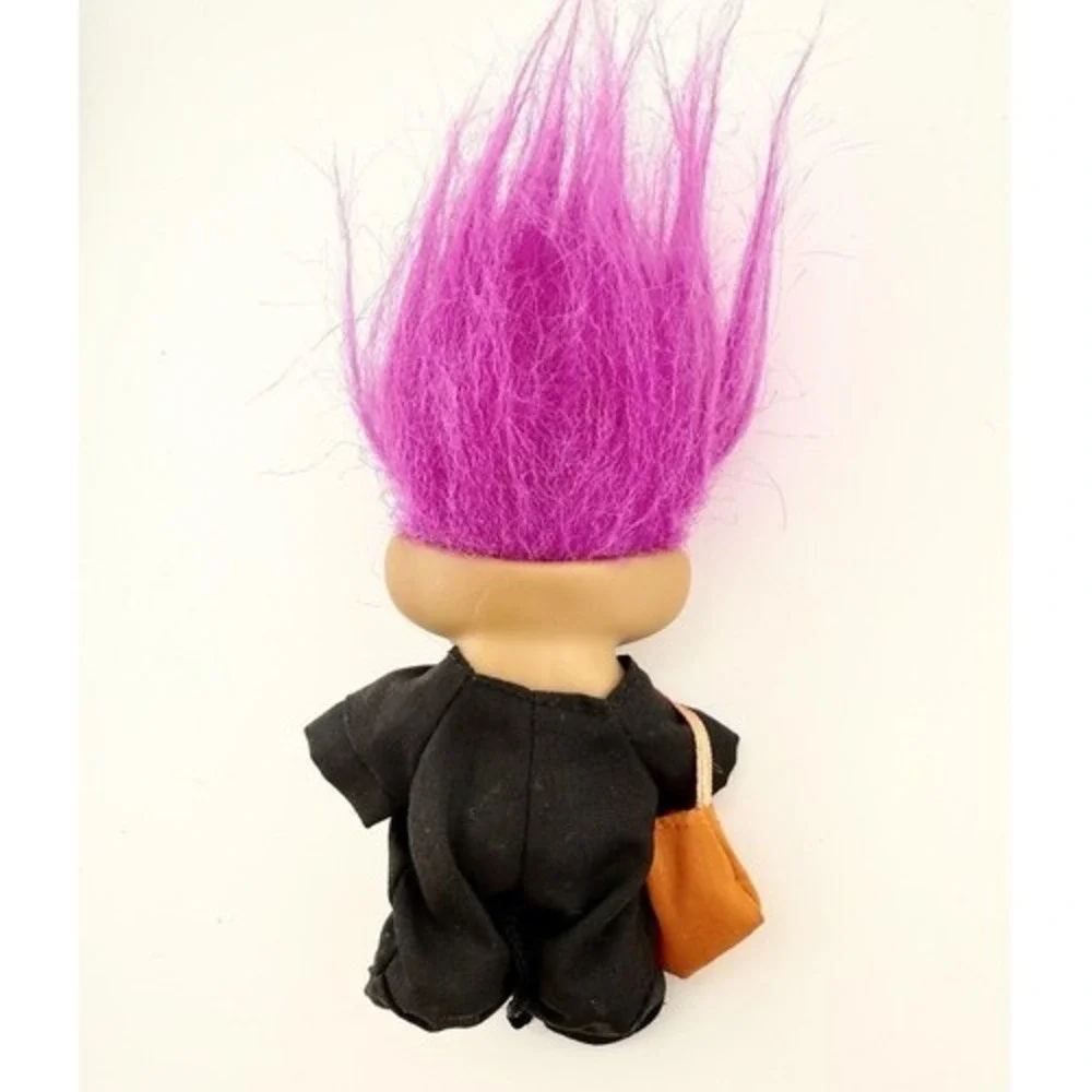 Vintage Troll Halloween Trick-or-Treat Cat Whiskers Costume Purple Hair Toy